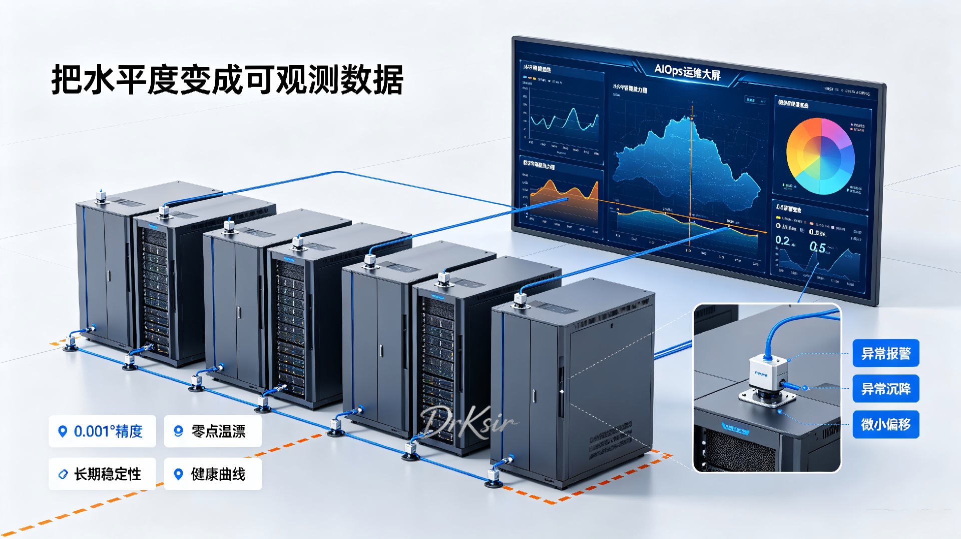 倾角传感器实时监测机柜倾斜状态