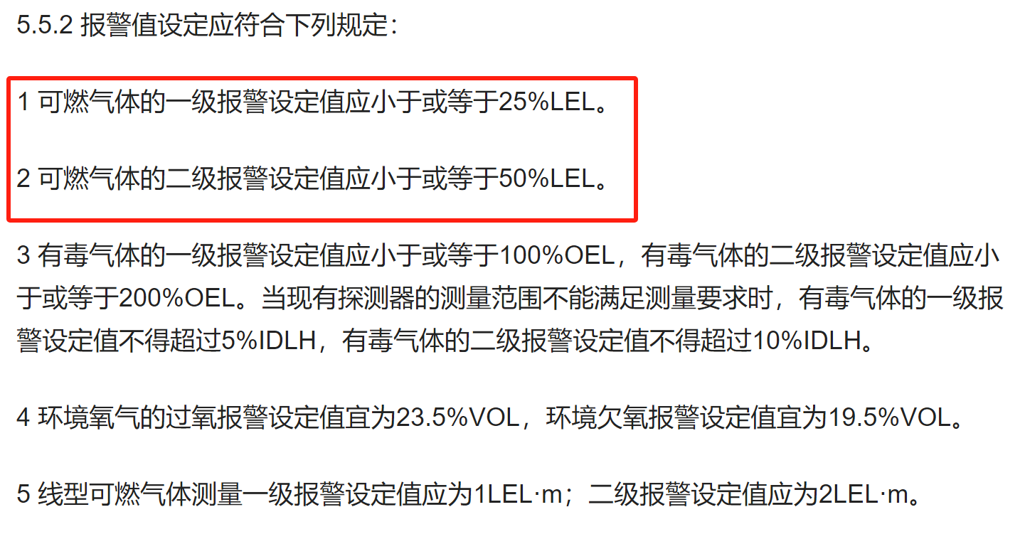 石油化工可燃气体和有毒气体检测报警设计标准