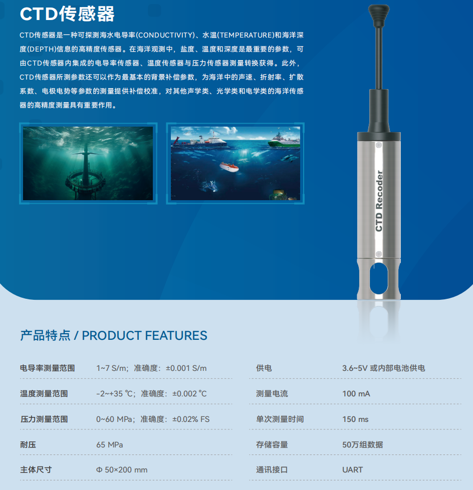 德克西尔海洋温盐深传感器