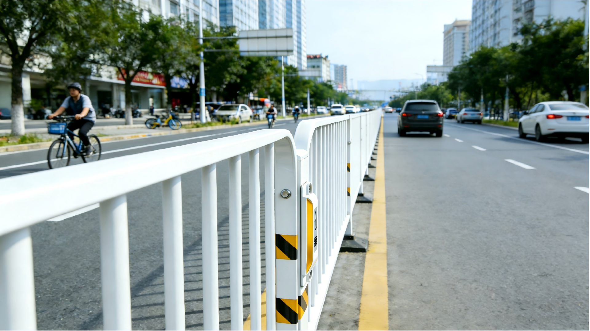 吉林市市政隔离护栏碰撞报警终端现场图片 吉林市市政隔离护栏碰撞报警终端现场图片